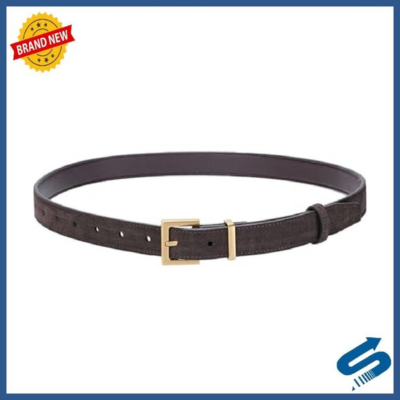 Genuine Leather Suede Belt Gold Buckle Women\'s Dress Jeans 43.3\